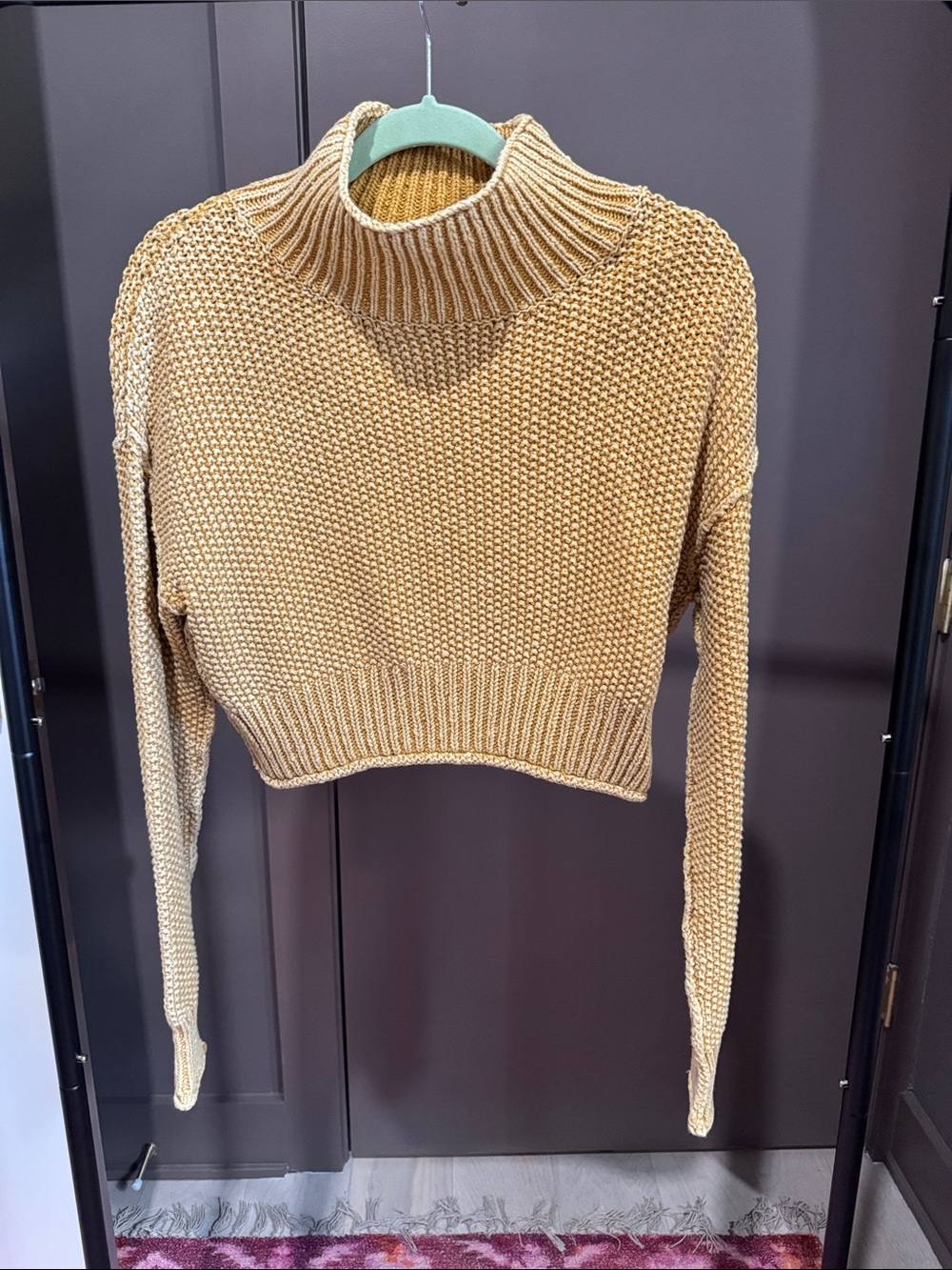 Free People Cropped Turtleneck Sweater